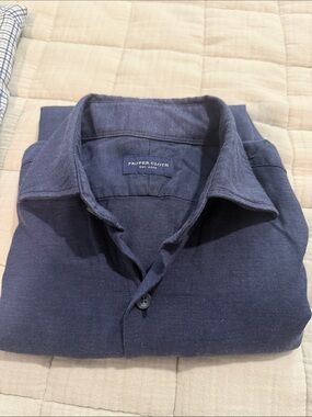 Men's Navy Button-Up Shirt